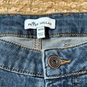 Peter Millar “ crown”  jeans medium blue size 40, 34 straight leg new with tags